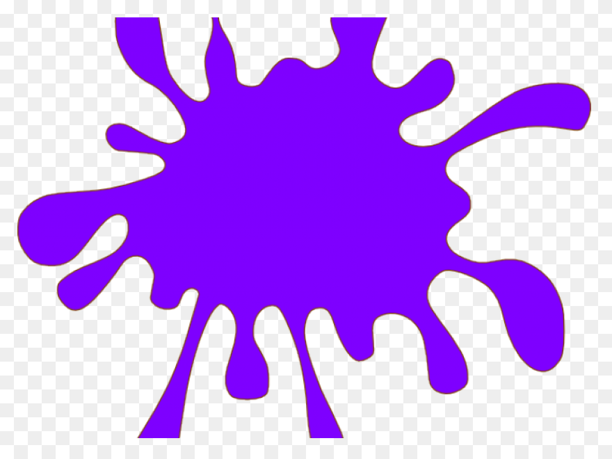 Purple Paint Splatter Transparent C