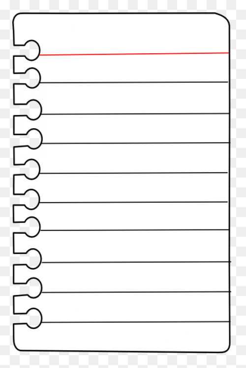 Ruled Paper Notebook Clip Art - Lin