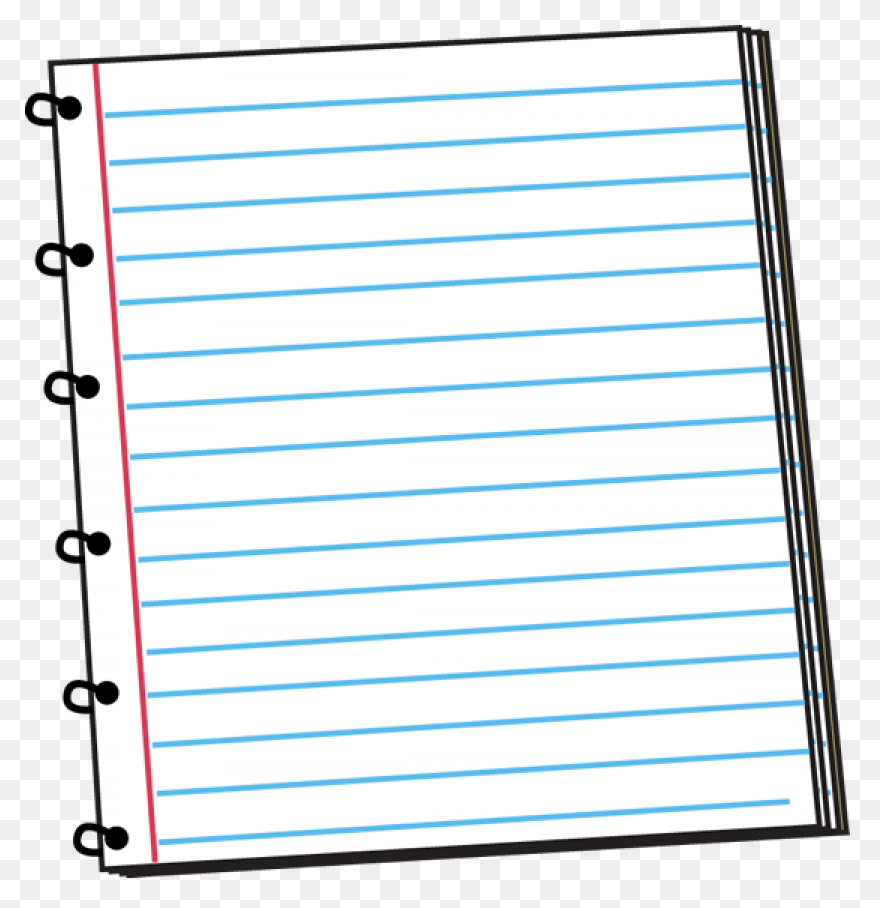 Ruled Paper Notebook Clip Art - Lin