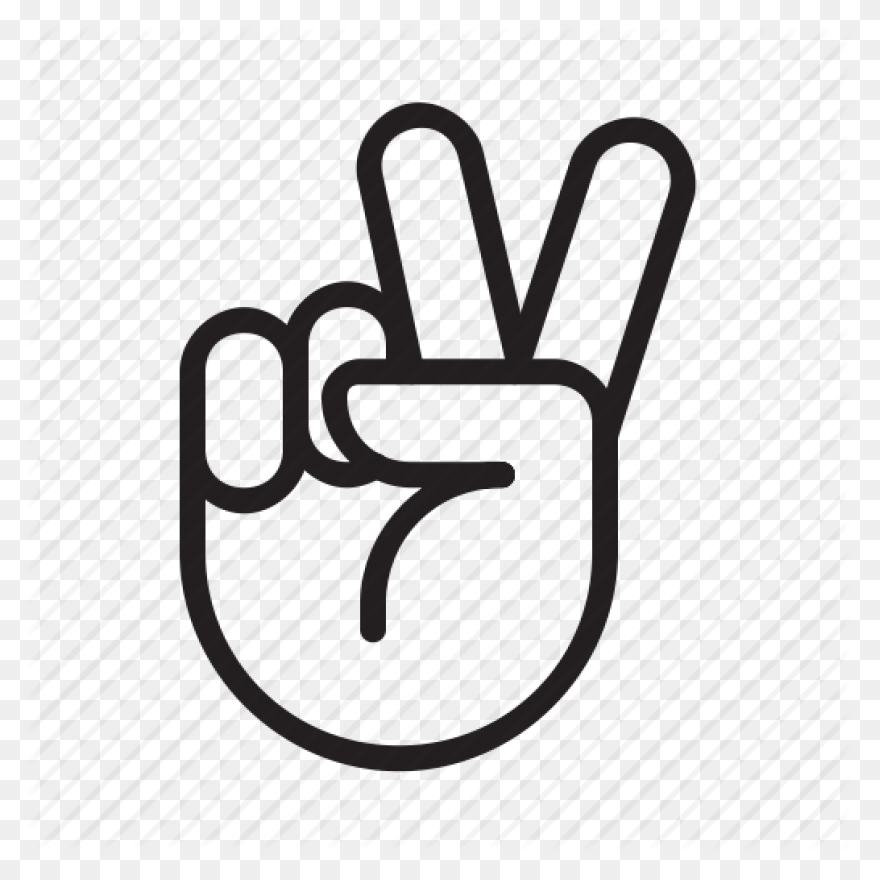 Hand Cartoon Clipart Hand Drawing - Peace Sign Hand