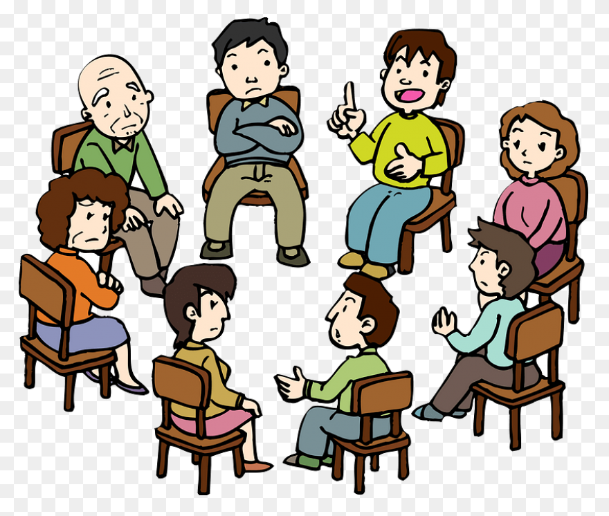People Are Having Conversation In - People Talking