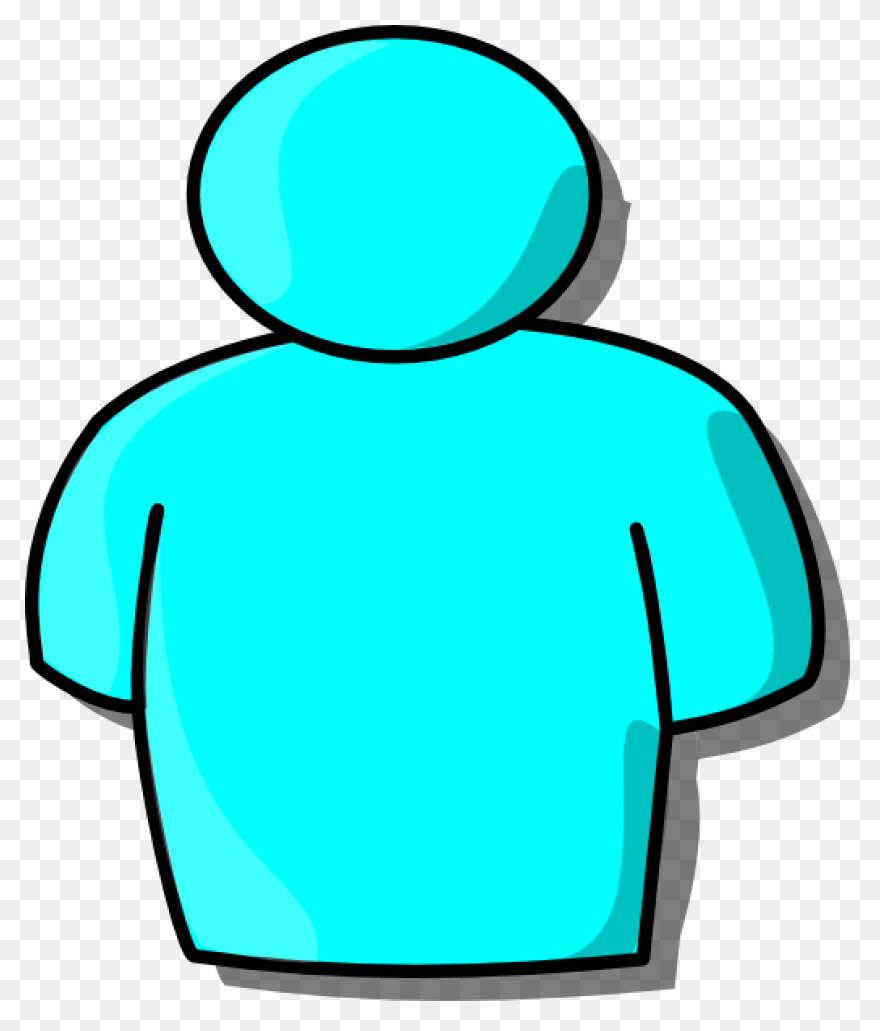 Person - Clipart - Outline - Blue B