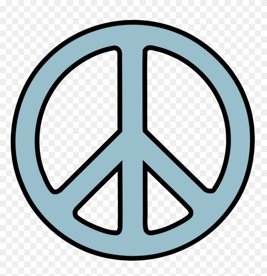 Multicolored Peace Symbol Clipart. 