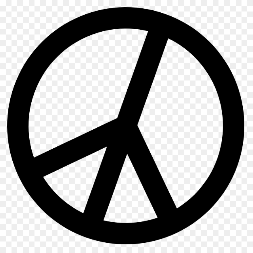 Multicolored Peace Symbol Clipart. 