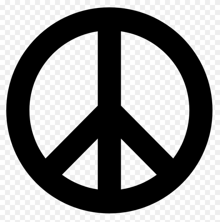 Multicolored Peace Symbol Clipart. 