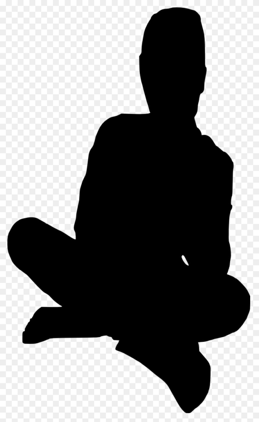 Silhouette Man Sitting - Man Sittin