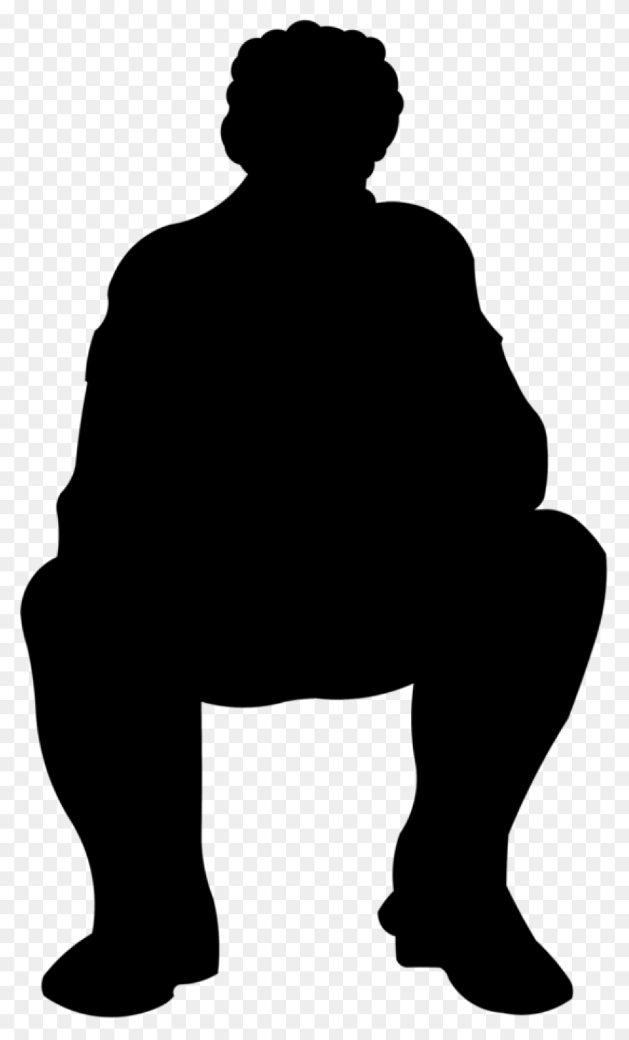 Silhouette Man Sitting - Man Sittin