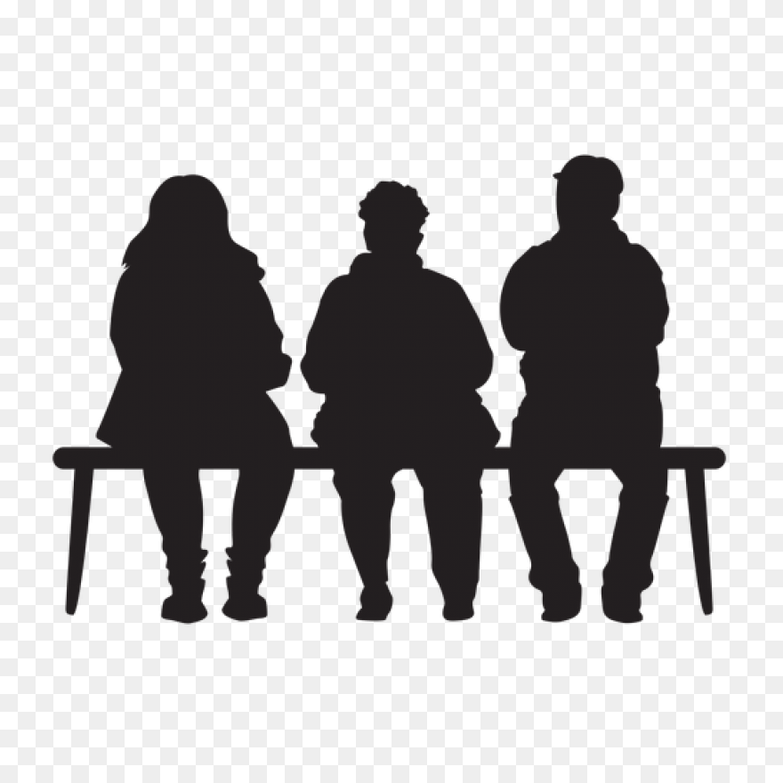 Silhouette Man Sitting - Man Sittin