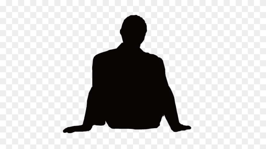 Silhouette Man Sitting Man Sitting - People Sitting Back