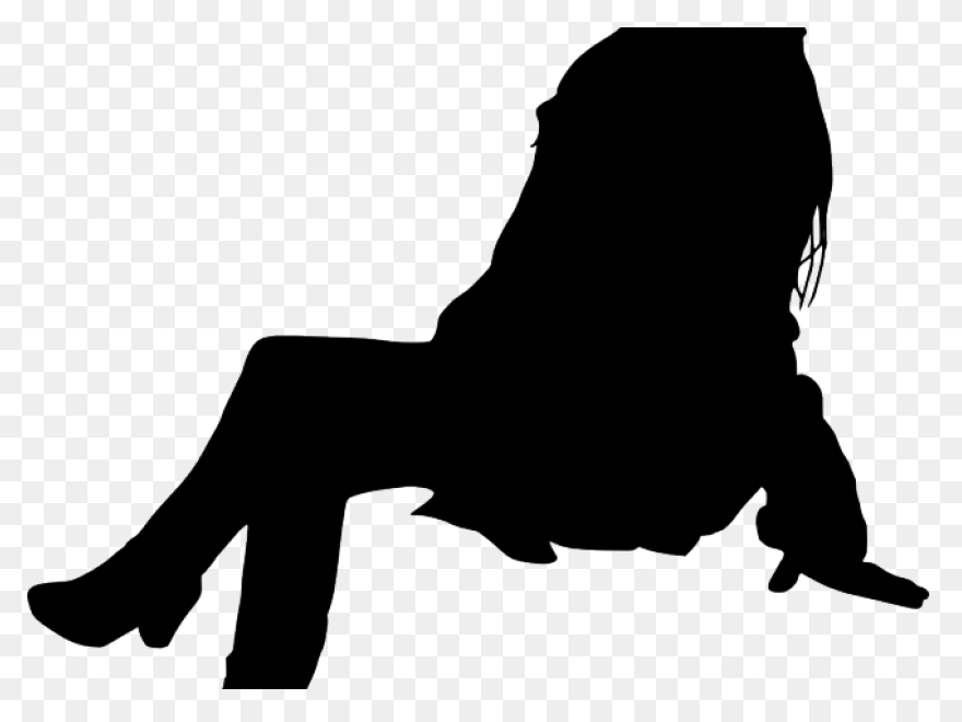Man Sitting On A Folding Chair Thin