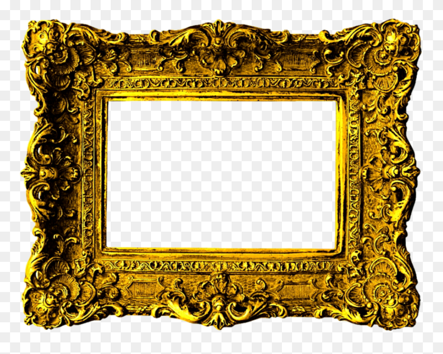 Frame Baroque Flowery To Cut Photo 