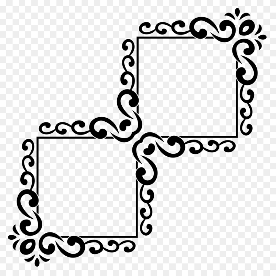 Frame Baroque Flowery To Cut Photo 