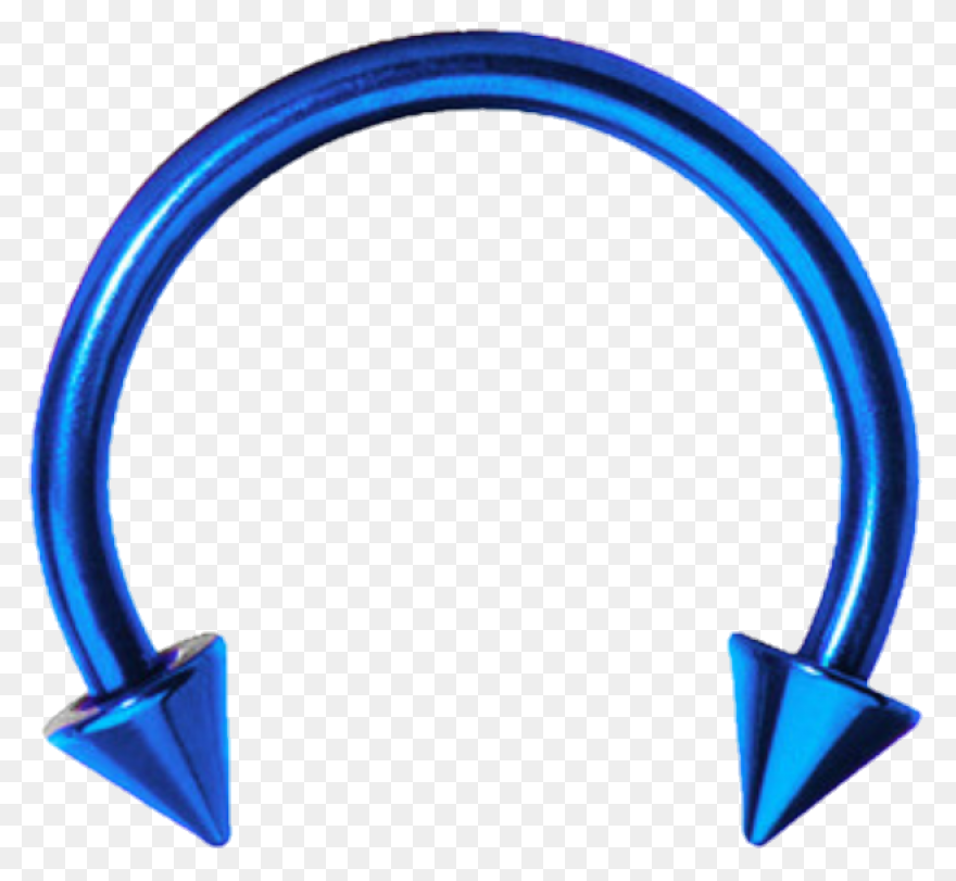 Horseshoe Blue Septum Piercing Clipart - Piercing