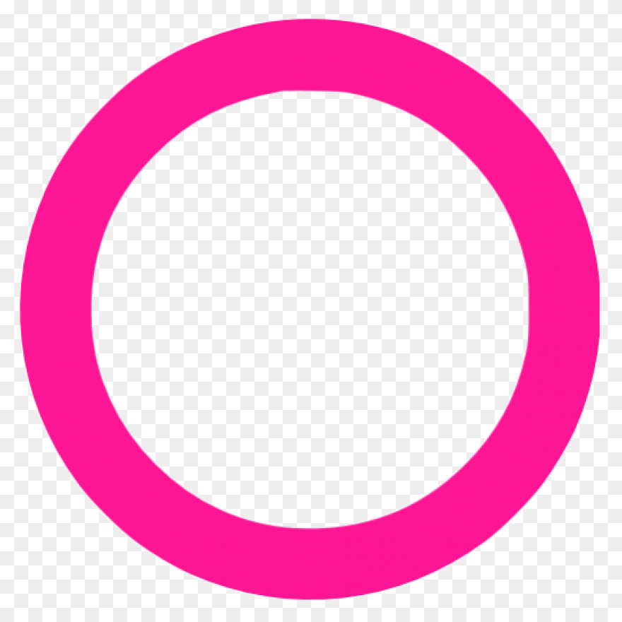 Deep Pink Circle Outline Icon - Pink Circle