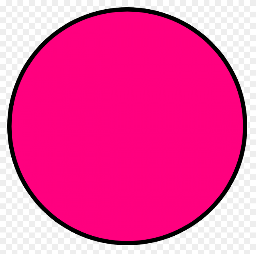 Deep Pink Circle Outline Icon - Fre