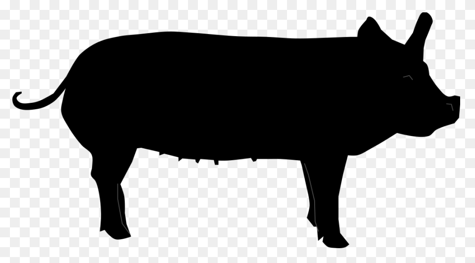 Pig Silhouette | Public Domain Vect