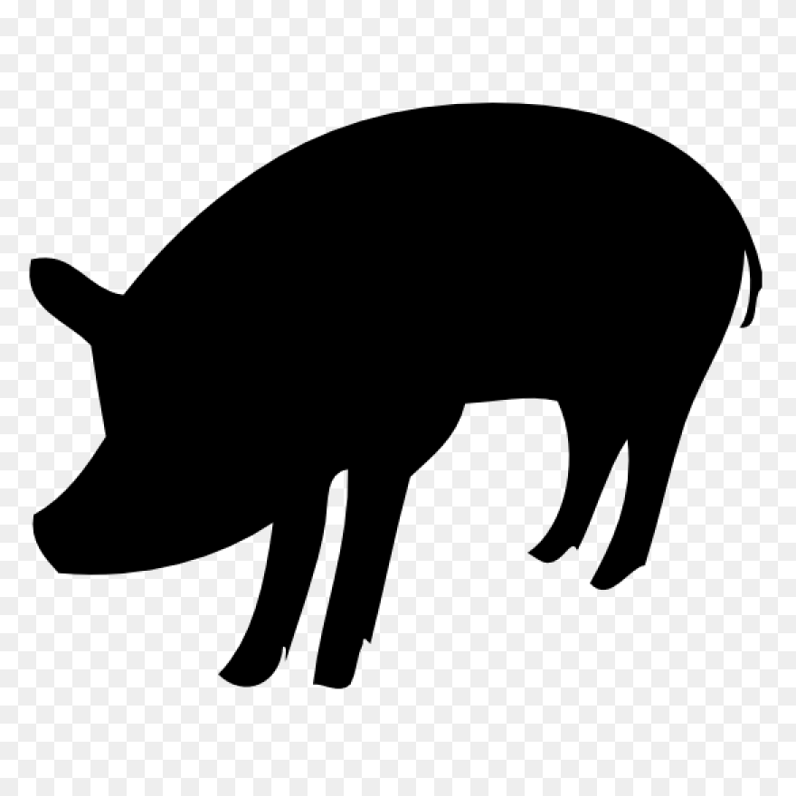 Pig Silhouette | Public Domain Vect
