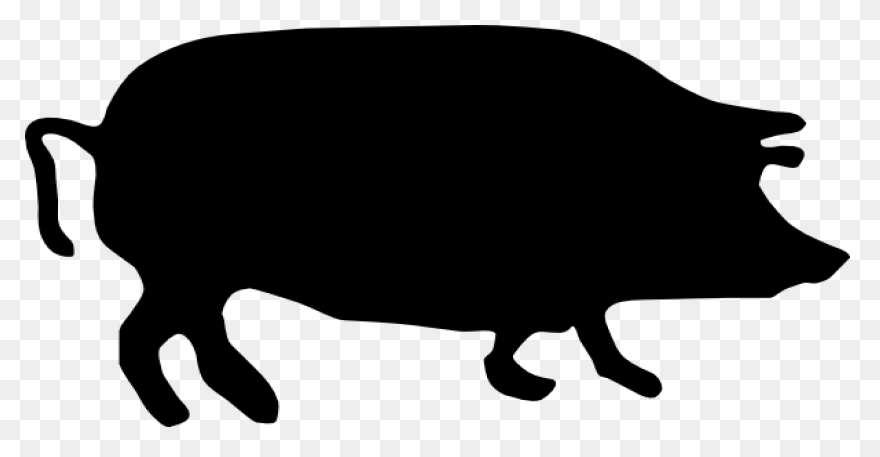 Pig Silhouette | Public Domain Vect