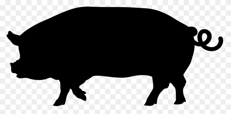 Pig Silhouette | Public Domain Vect