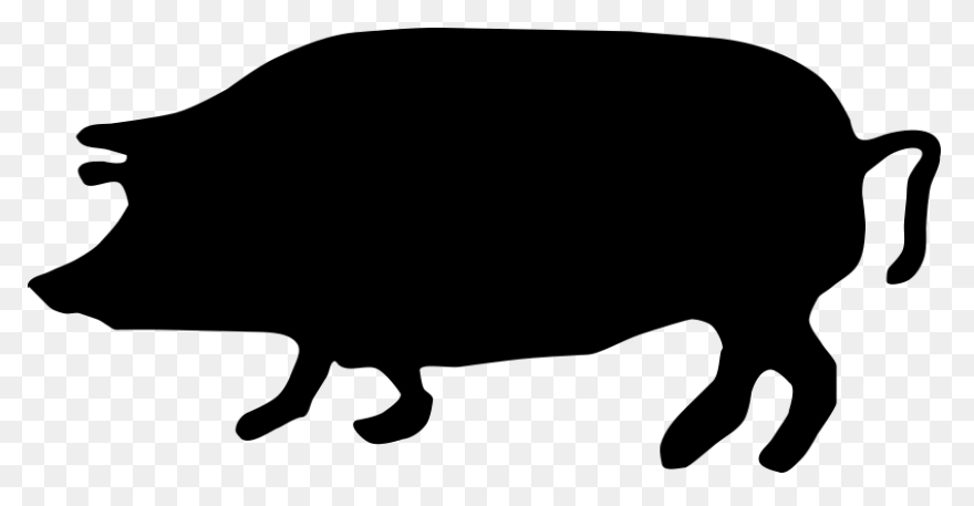 Pig Silhouette | Public Domain Vect
