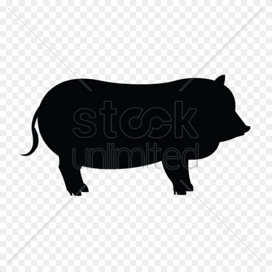 Pig Silhouette | Public Domain Vect