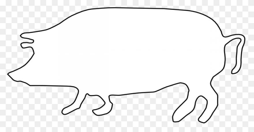 Pig Silhouette | Public Domain Vect