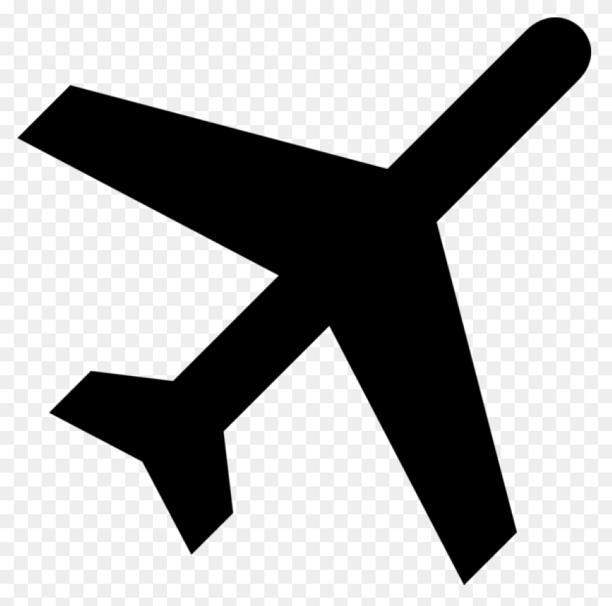 Plane Silhouette Clip Art Image - C