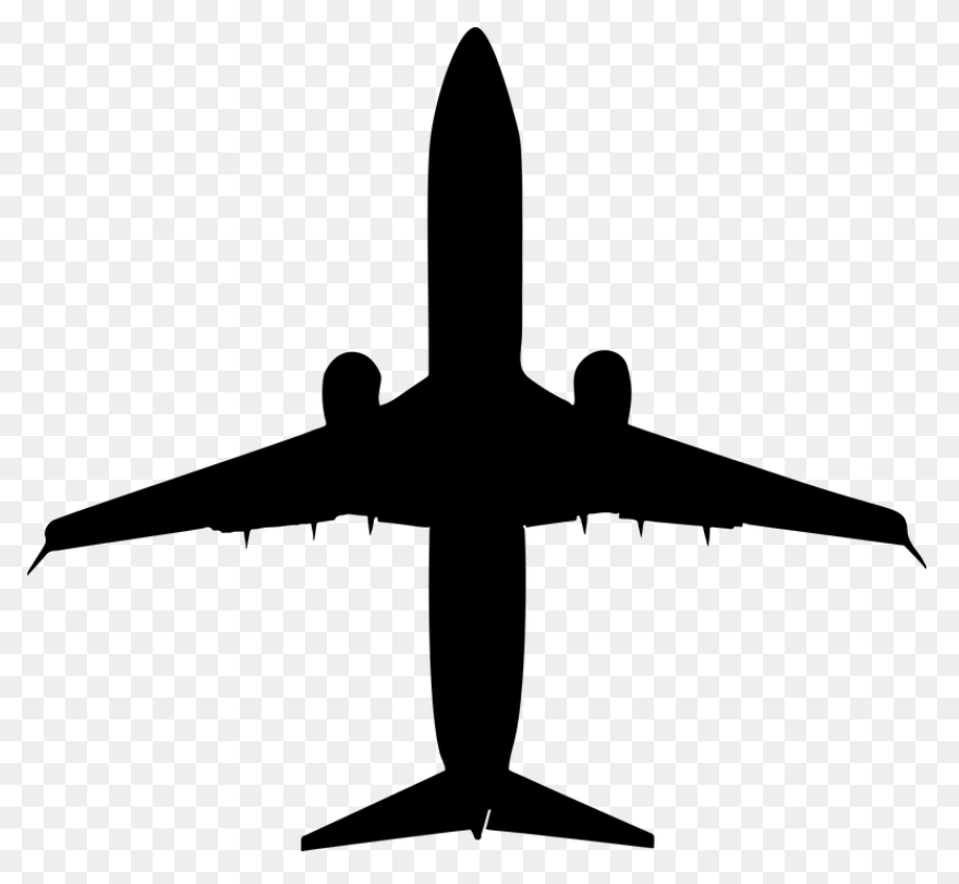 Plane Silhouette Clip Art Image - C