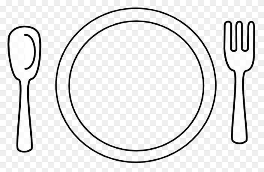 Free Plate Clipart Black And White,