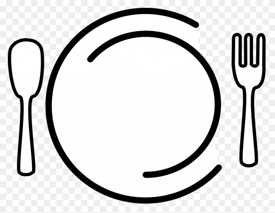Free Plate Clipart Black And White,
