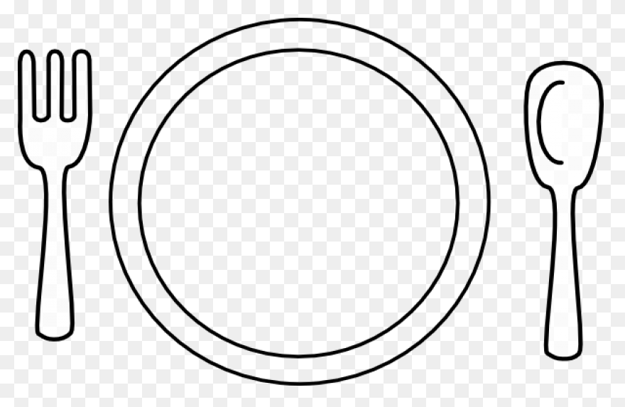 Free Plate Clipart Black And White,