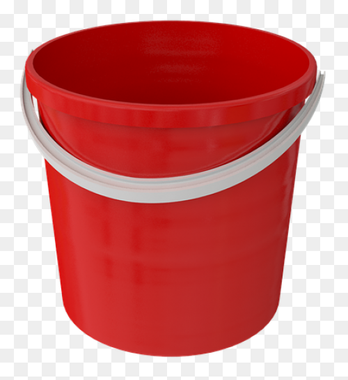 Flat Back Plastic Bucket Pink - 20 