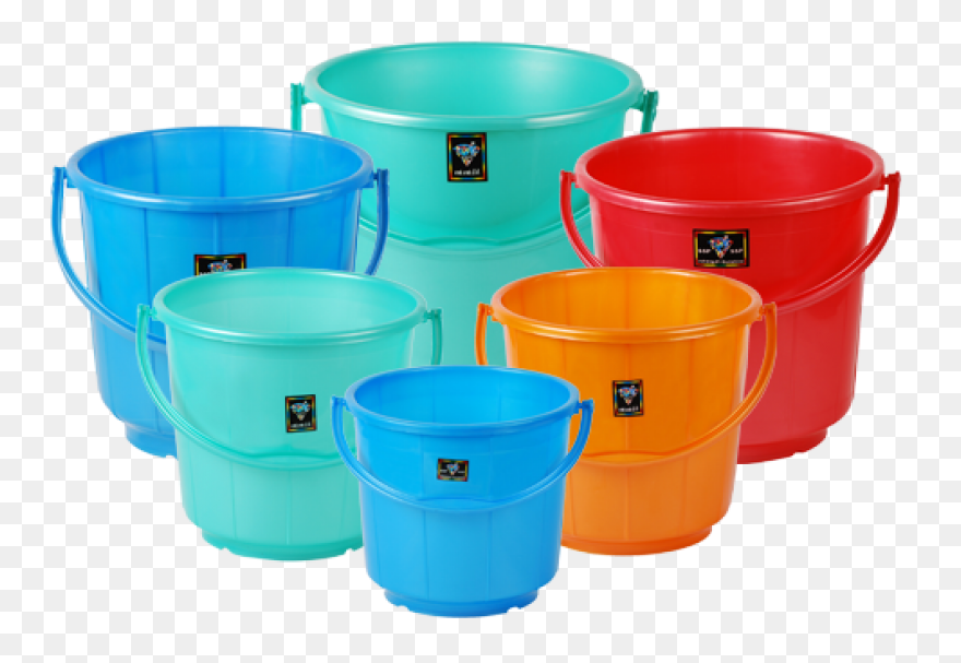 Flat Back Plastic Bucket Pink - 20 
