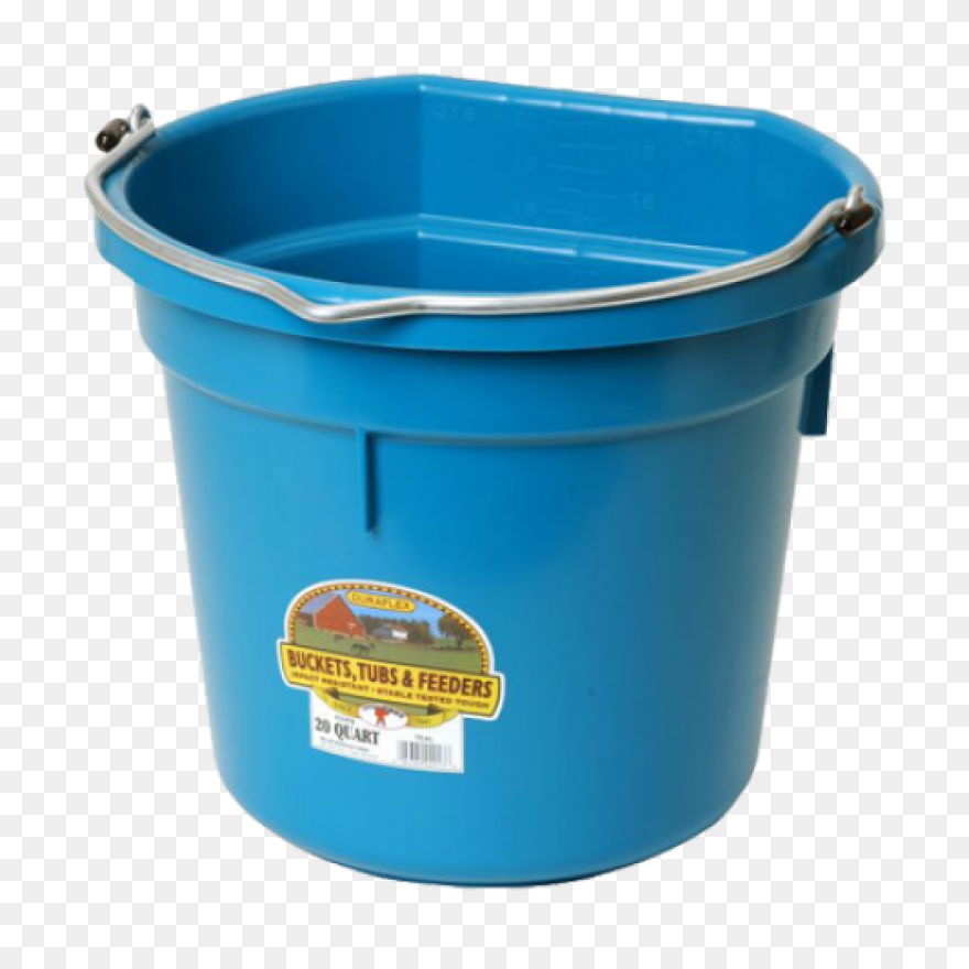 Flat Back Plastic Bucket Pink - 20 