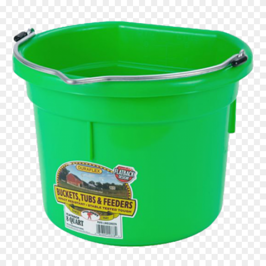 Flat Back Plastic Bucket Pink - 20 