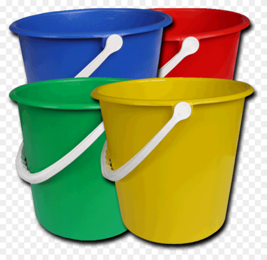 Flat Back Plastic Bucket Pink - 20 