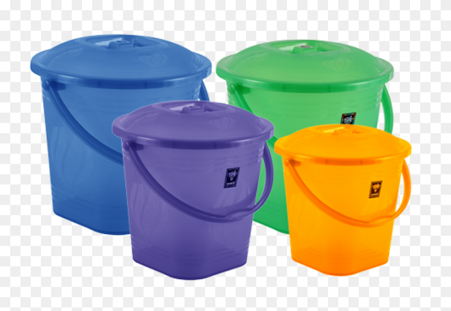 Flat Back Plastic Bucket Pink - 20 