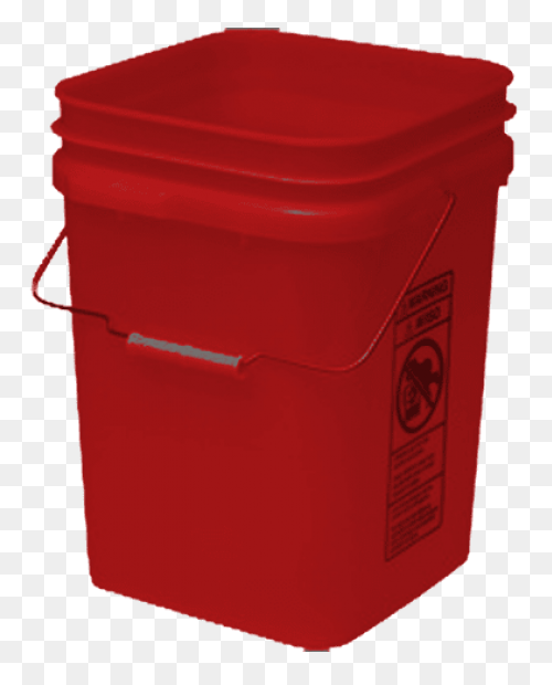 Flat Back Plastic Bucket Pink - 20 