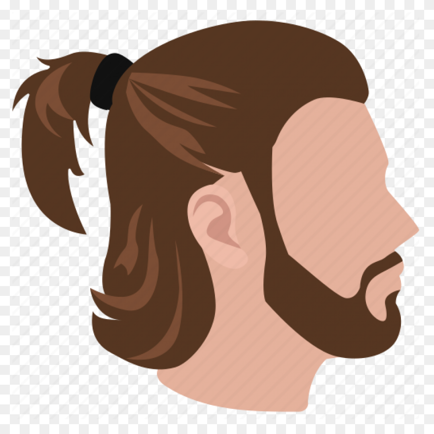 Ponytail Hair - Free Shapes Icons