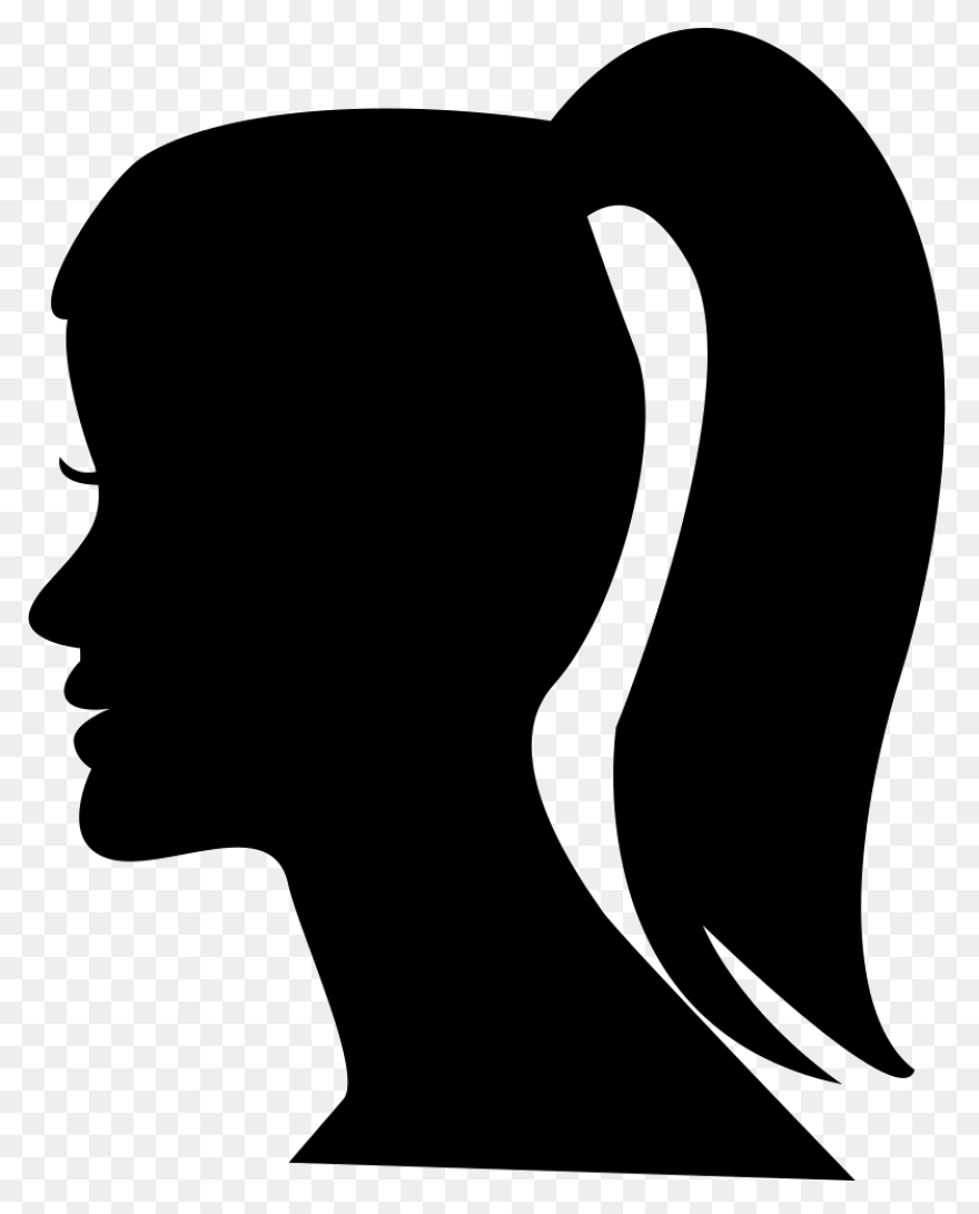 Ponytail Hair - Free Shapes Icons
