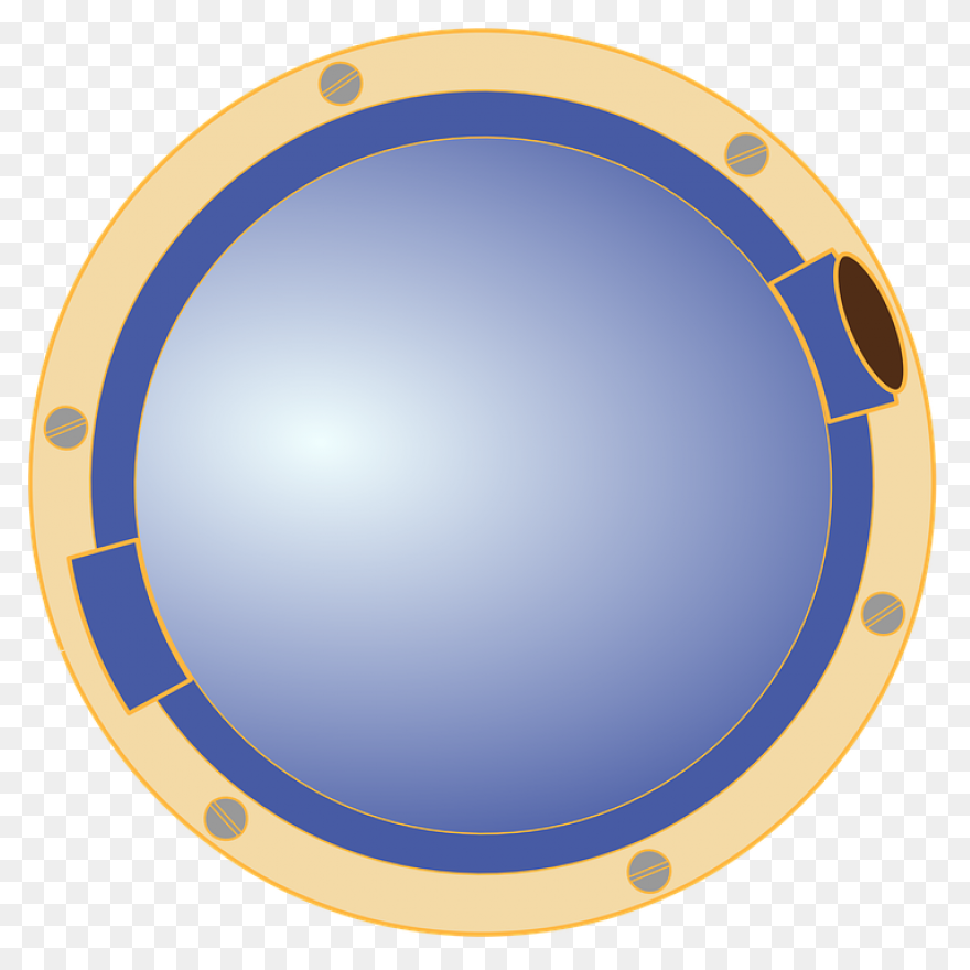 Ship Porthole With Tropical Island 