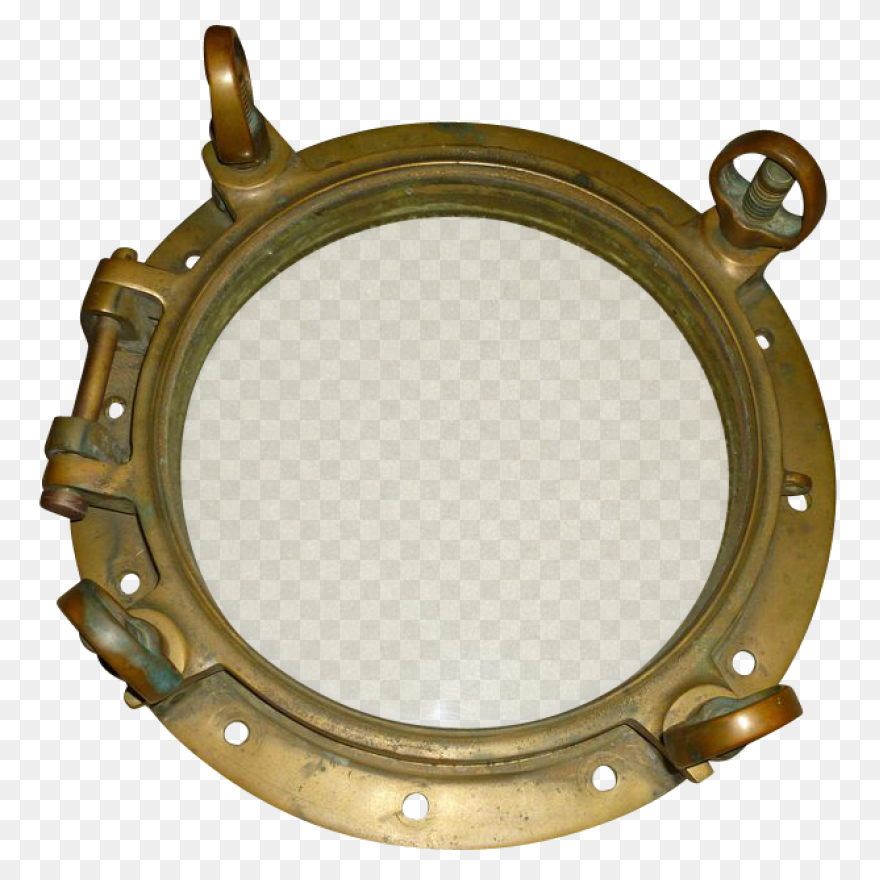 Ship Porthole With Tropical Island 