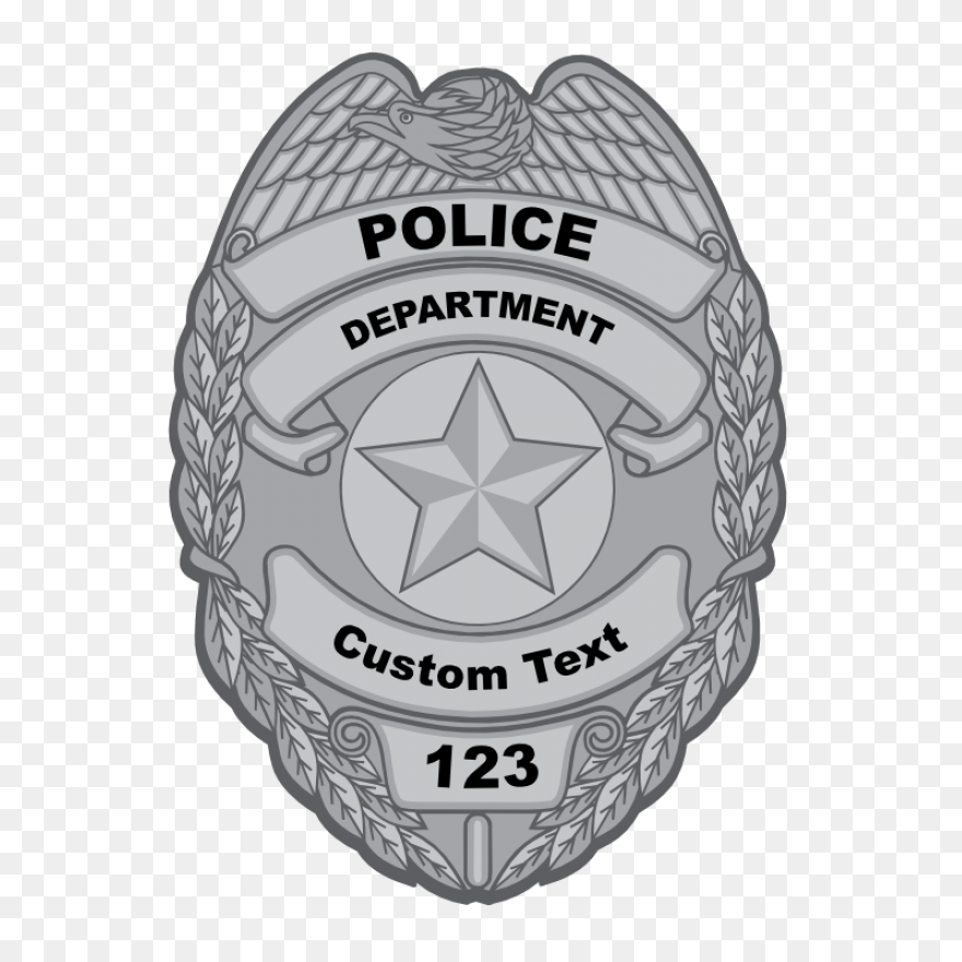 Navy Silver Police Badge Magnet