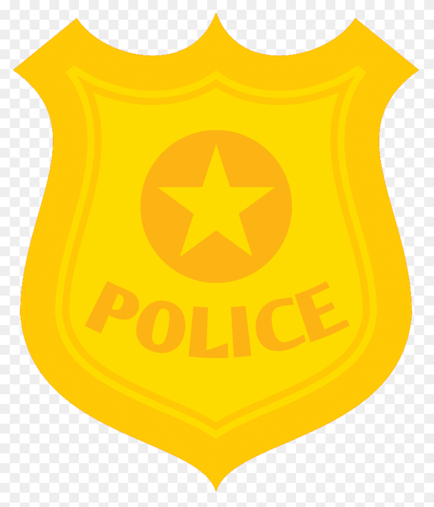Navy Silver Police Badge Magnet