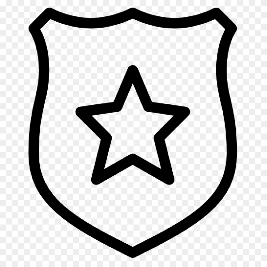 Navy Silver Police Badge Magnet