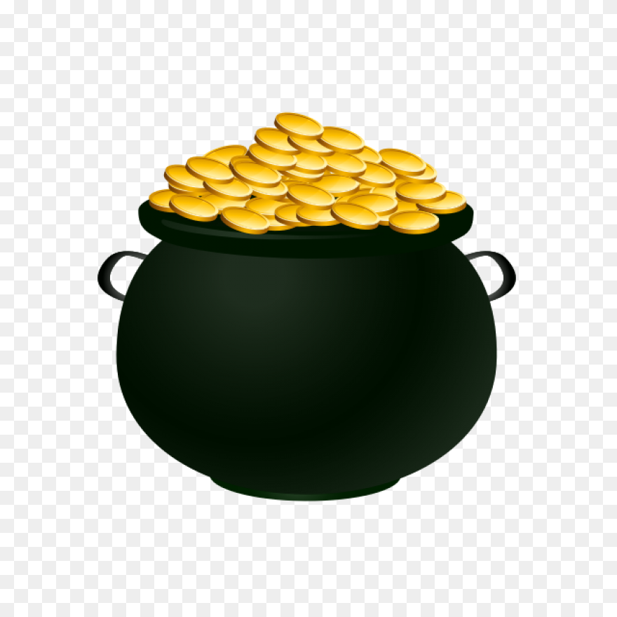 A Pot Of Gold Vector - Pot Of Gold