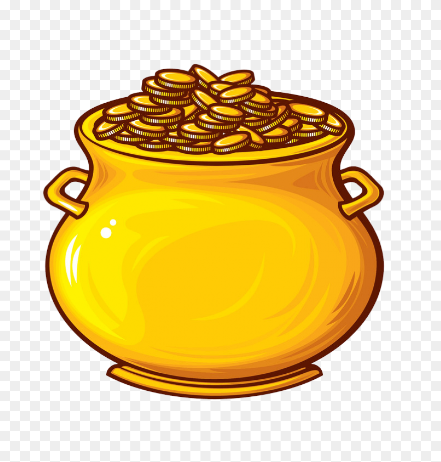 A Pot Of Gold Vector Image | Free P