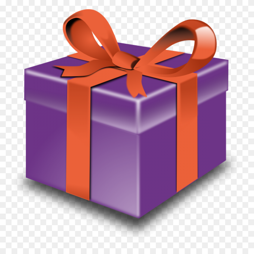 Orange Birthday Present Clip Art Fr