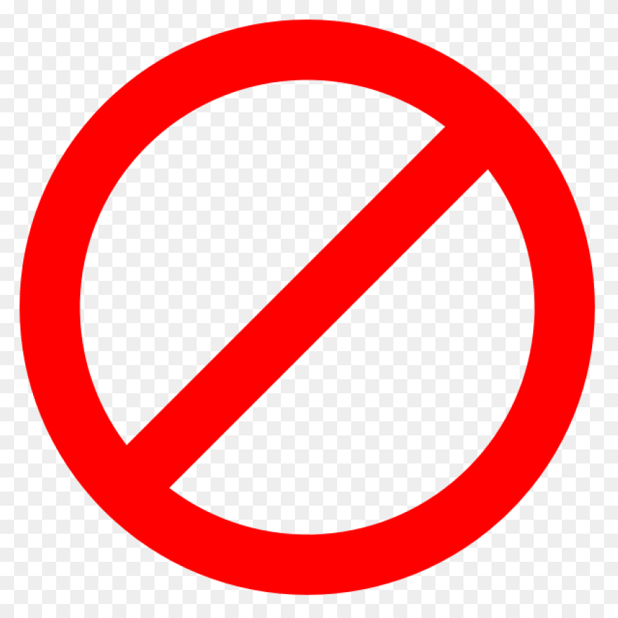 Die Cut Prohibited Sign Sticker –