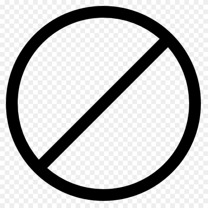 Die Cut Prohibited Sign Sticker –
